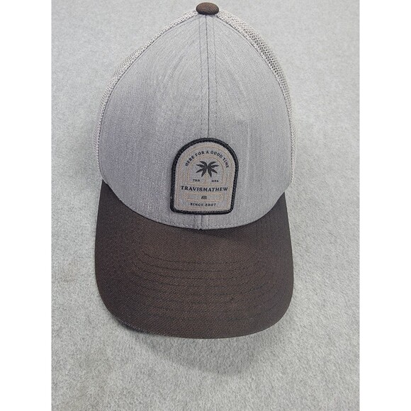 Travis Mathew Hat Cap Green Strapback 110 One Ten Flex Golf Here For Good Time - Picture 1 of 9